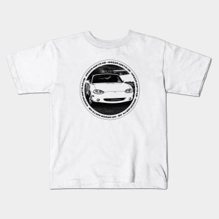 Mazda Miata MX-5 NB Black 'N White 4 Kids T-Shirt